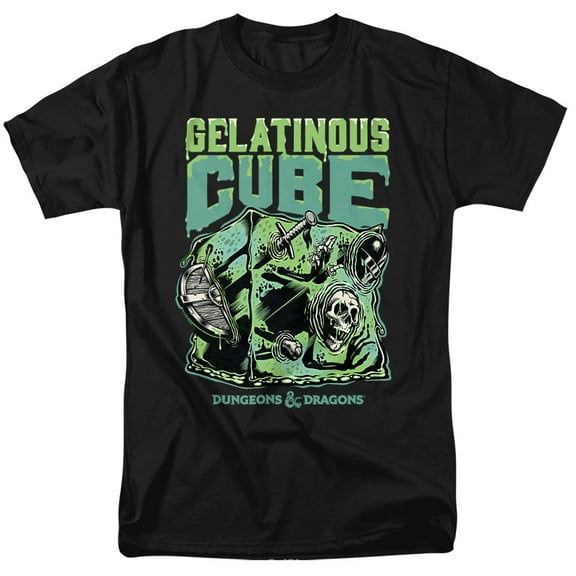 Dungeons & Dragons Acid Gelatinous Cube Unisex Adult T Shirt (4X-Large) Black