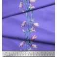 thumbnail image 2 of Soimoi Poly Georgette Fabric Leaves & Wild Flower Fabric Prints By Yard 52 Inch Wide, 2 of 3