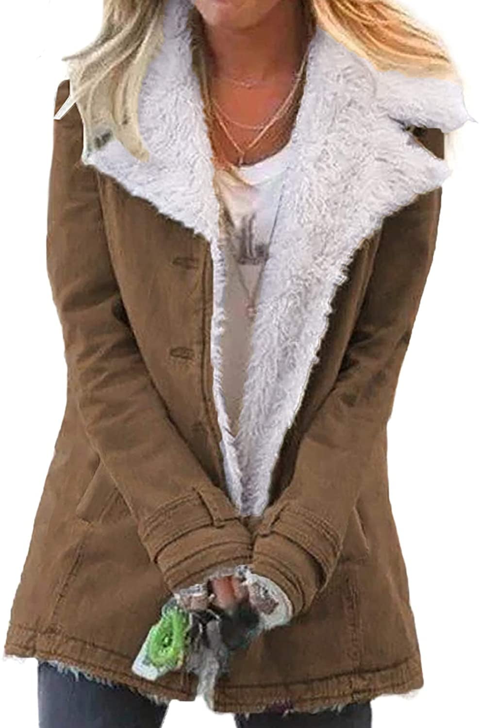 Womens Winter Warm Jean Jacket Stand 