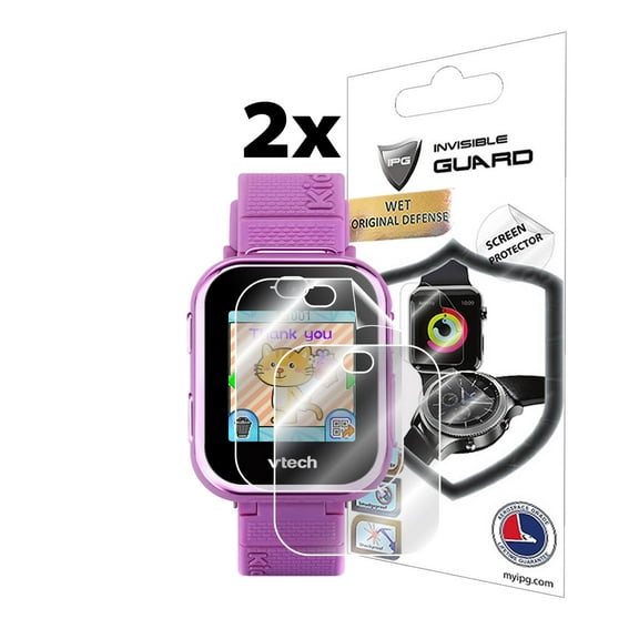 IPG for VTech KidiZoom Smartwatch DX3 Screen Protector (2 Units) Invisible Ultra HD Clear Film Anti Scratch Guard-Smooth/Self-Healing/Bubble -Free for DX3