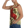 thumbnail image 3 of Haiem Men's Mythical Red Stag Illustration Print Tank Tops Summer Sleeveless Cut Off Workout T-Shirts Fitness Vest Athletic Undershirts-XX-Large, 3 of 8