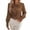 Coffee, variant on dazeni Womens Casual Dressy Blouse Fashion Front Tie Bow Long Sleeve Tops Smooth Work Business Office Shirts for Formal Party Coffee Small