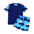 thumbnail image 5 of ZOYOEN Boys Rash Guard Swimsuits 2 Piece- Short Sleeve Quick Dry Kids Swim Trunks Swimwear Set Multicolor Size 5-6Years, 5 of 9