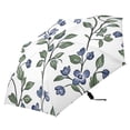 thumbnail image 2 of Bluebell Flowers Leaves All Weather Umbrella Triple Folding Parasol 6 Ribs UV Protection Portable, 2 of 8