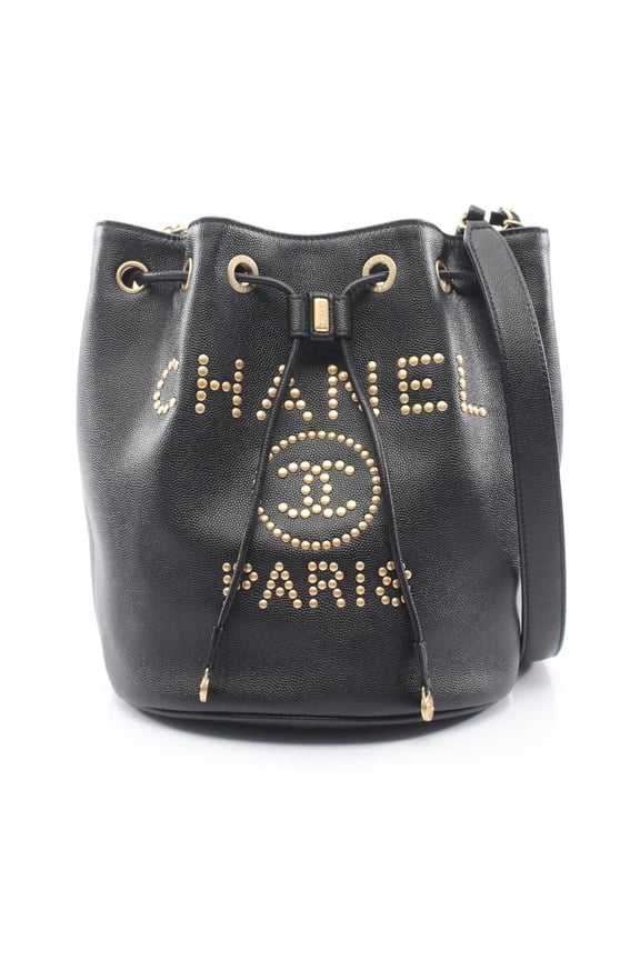 Pre-Owned Chanel Deauville Drawstring Shoulder Bag/Handbag, Caviar Leather (Grained Calfskin),...