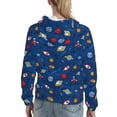 thumbnail image 7 of Fotbe Space Pattern Womens Long Sleeve Hoodie, Pullover Hooded Sweatshirt, Kangaroo Pocket Hoodie with Eye-catching Drawstrings-Small, 7 of 7