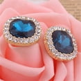 thumbnail image 4 of ™ Luxury Bridal Rhinestone Crystal  Shape Clip on Earrings Non Piercing for Women Ear Clip, 4 of 13