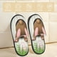 thumbnail image 2 of Fotbe Brown Bunny Pantuflas Peludas para Mujer con Estampado, Zapatillas de Peluche, Zapatos de Invierno para Casa, Uso Interior y Exterior-Large, 2 of 8