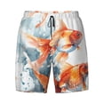 thumbnail image 4 of Lsque Mens Swim Trunks Three Goldfish Watercolor Splash Pattern - Bathing Suit Compression Liner - Beach Swim Shorts Swimwear - (S-3XL) - Stretch Quick Dry -XX-Large, 4 of 9