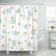 thumbnail image 1 of ABPHQTO Cortina de ducha de poliéster confeti lunares dorados y azul pastel 152x180 cm ABPHQTO PKNMT60x72Shower-1312, 1 of 2