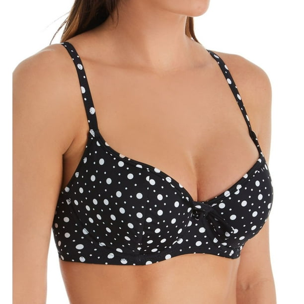 Women's Pour Moi 14300 Mini Maxi Sweetheart Underwire Bikini Swim Top  (Black 36G) 
