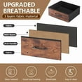thumbnail image 6 of Sweetcrispy LED Nightstand with Charging Station – 15.7" Wide Smart Bedside Table with 3 Fabric Drawers, AC & USB Ports, Rustic Brown, 6 of 6