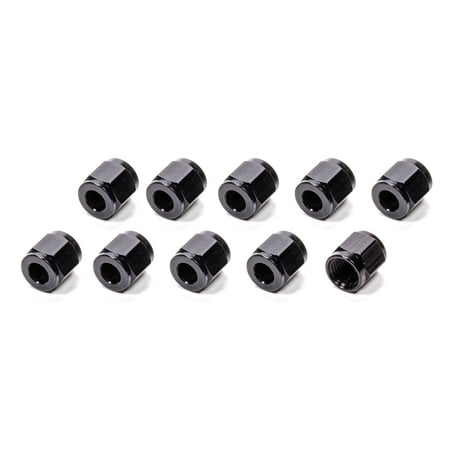 

#6 Aluminum Tube Nuts (10pk) Black