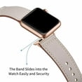 thumbnail image 6 of Compatible with iWatch Band 45mm 44mm 42mm 41mm 40mm 38mm, Genuine Leather Replacement Band Strap Compatible with Apple Watch SE Series 7 6 5 4 3 2 1, 6 of 10
