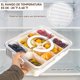 thumbnail image 2 of Bandejas Con Divisiones, Tapas Y Asas, Contenedores Transparentes Para Refrigerios, Cajas Portátiles Para Refrigerios De Verduras Y Frutas Para Exteriores, Cocina (Cuadrado blanco), 2 of 4