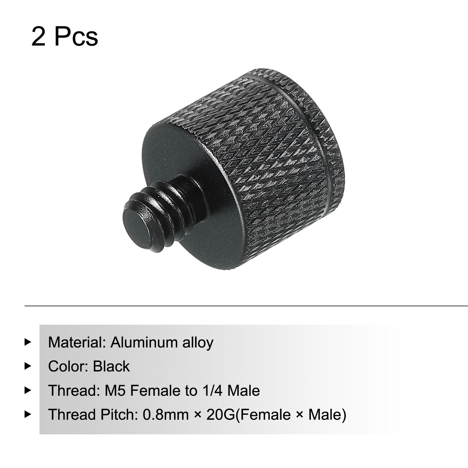 Adaptateur Pied Micro SAVITA - 5/8" à 1/4" - 2 Pièces Alliage Aluminium