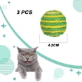 thumbnail image 2 of 3 piezas de juguete de bola de cuerda de lana tejida para gatos, bola de sisal, 2 of 5