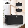 thumbnail image 5 of Makeup Bag Large Makeup Case Professional Cosmetic Storage Organizer Box Brush Holder with 3 Clear Set Bags for Makeup Artists with Shoulder Strap & Adjustable Dividers, 5 of 7
