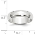 thumbnail image 5 of Primal Gold 14 Karat White Gold 6mm Half-Round Wedding Band Size 7.5, 5 of 6