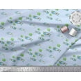 thumbnail image 3 of Soimoi Blue Rayon Fabric Tree & Rhinoceros Animal Print Fabric by Yard 42 Inch Wide, 3 of 5