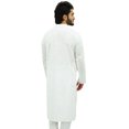 thumbnail image 5 of Atasi Men's Ethnic White Kurta Pajama Set Casual Punjabi Long Shirt-Small, 5 of 7