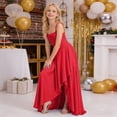 thumbnail image 4 of SHenli Spaghetti Strap Junior Bridesmaid Dresses Silk Satin Flower Girl Dress for Girls Special Occasions Red 11-12 Years, 4 of 8