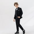 thumbnail image 5 of Xmyrz Toddler Boy Outfits Set Pants Set Tuxedo Style Ensemble Formal Shirt Gentlemen Party Clothes Sets Clothing Suits, 5 of 9