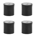 thumbnail image 1 of 4pcs Female Thread Rubber Mount Anti Vibration Bobbin Isolator Damper (DE10*10 M4), 1 of 1