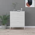thumbnail image 1 of vidaXL Commode Blanche 80x35x101.5 cm Acier, 1 of 5