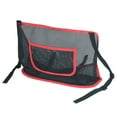 thumbnail image 1 of Organizador de malla plegable para asientos de auto, color negro con bordes rojos, material resistente, tamaño 41x26x11.5 cm, ideal para mantener tu auto ordenado., 1 of 7