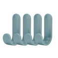 thumbnail image 1 of Injueey Colgador de almacenamiento Gancho de plástico ABS Colgador de toallas autoadhesivo para baño de cocina, verde, 4 piezas Almacenamiento y organización del hogar Verde, 1 of 6
