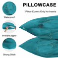 thumbnail image 5 of Teal Marble Throw Pillow Covers 20x20 Inch Set of 2, Turquoise Marble Crack Abstract Modern Art Waterproof Outdoor Pillow Covers, Decorative Cushion Pillowcases for Couch, Sofa, Bed, Garden, Patio, 5 of 9