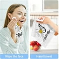 thumbnail image 5 of GZHJMY Butterfly Daisy Cotton Wash Cloths, Facial Cleansing Cloths Super Soft Absorbent Face Hand Towel Fingertip Towel Washcloths Set of 2, 12 x 12 inch, 5 of 6