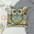 thumbnail image 2 of Creowell Throw Pillow Covers Cartoon Green Cute Cartoon Owl Cushion Pillow Case Home Decor Pillowcase Multi-Size, 2 of 5
