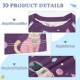 thumbnail image 2 of FORMRS Boys Rash Guard Short Sleeves Swim Shirt Quick Dry UPF 50+ Sun Protection, Sizes 3-12T, Purple Space Cat Pattern, 2 of 6