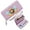 Purple, variant on Card Holder Wallet for Women Fashion Women ID Credit Card Holder Vibrant Flowers Whimsical Illustration Crowned Bee Zipper Coin Pocket Portable Change Foreskin Clip