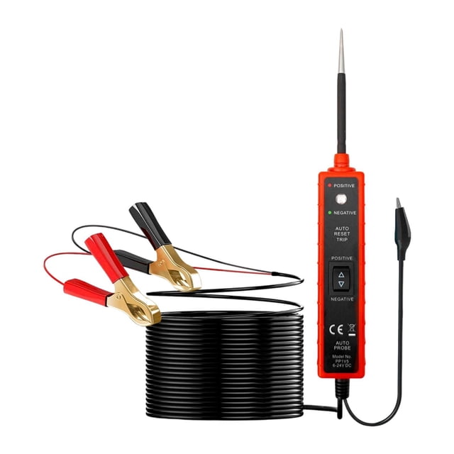 jinwen AC DC Diode Resistance Relay Tester 6V-24V DC Car Power Circuit Probe Tester