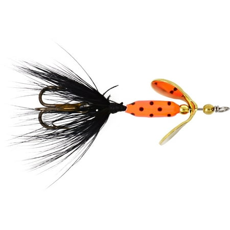 Worden s Rooster Tail 202 Inline Spinner 1/32oz Flame Dalmation Bronze