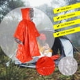 thumbnail image 4 of Tnobhg Emergency Survival Raincoat Reversible Reusable Weather Resistant Heat Retention Poncho with Hood Camping Supplies, 4 of 8