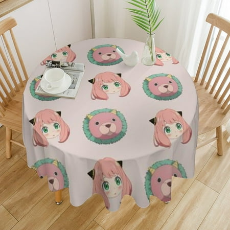 

Spy Family (6) Christmas round plastic waterproof tablecloth 36x36in