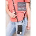 thumbnail image 3 of Smartish iPhone 12 Pro Max Crossbody Case - Dancing Queen [Purse/Clutch with Detachable Strap & Card Holder] - Stiletto Black-Silver, 3 of 6