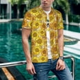 thumbnail image 6 of Lsque Sunflowers1 Pattern Mens Polo Golf Shirts Funny Graphics Shorts Sleeve Button Shirts Baseball T-shirt-XX-Large, 6 of 7