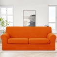 thumbnail image 2 of Funda para Sofá U-NICE HOME Stretch para 2 Plazas Naranja Lavable, 2 of 7