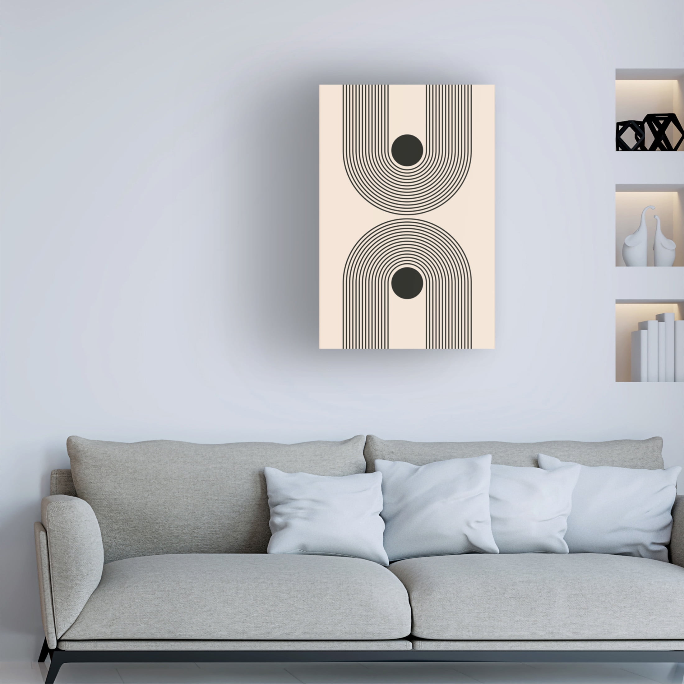 Trademark Fine Art jay stanley Black Boho Vibe Series 5 Canvas Wall Art