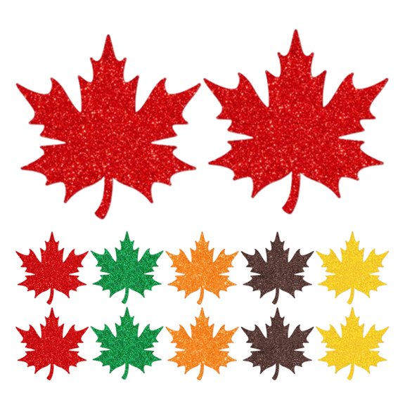 LABSERRON 20pcs Thanksgiving Table Placemats with Writable Maple Leaf Cards for Wedding & Holiday Party Decorations