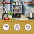thumbnail image 4 of Spice Rack Wall Mounted  Spice Organizer for Counter  Bamboo Spice Storage Holder for Kitchen Cabinet  Pantry (Spice Jars Not Included  Natural), 4 of 6