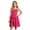 Hot Pink, variant on Girls Spaghetti Strap Ruffled Swing Dress for Teen Tween Formal Prom Back to School Homecoming Dance Casual(Purple,13-14 Years)