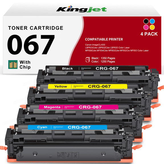 067 Toner Cartridge Compatible for Canon 067 Cartridge 067 CRG-067 067H ImageCLASS MF656Cdw MF654Cdw LBP633Cdw LBP632Cdw High Yield (4 Pack)