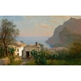 thumbnail image 2 of William Stanley Haseltine 14x11 Gold Ornate Wood Frame and Double Matted Museum Art Print Titled - Capri Landscape, 2 of 4