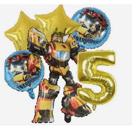 6PC TRANSFORMERS BALLOONS -Age 5